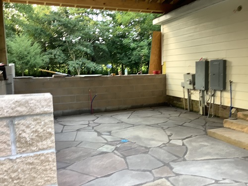 Covered Natural Stone Patio